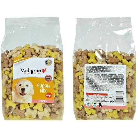 VADIGRAN Snack Chien Biscuits Puppy Mix 500g 5 VADIGRAN Snack Chien Biscuits Puppy Mix 500g – Image 3