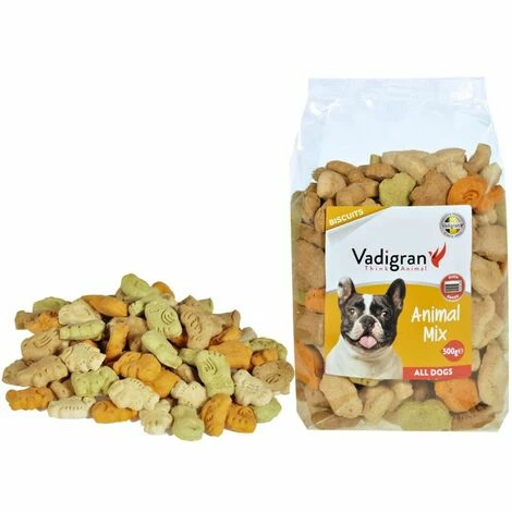VADIGRAN Snack Chien Biscuits Animal Mix 500g 4 VADIGRAN Snack Chien Biscuits Animal Mix 500g – Image 2