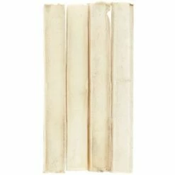 FERRIBIELLA Croquettes En Cuir De Vachette Naturel Blanc Pour Chiens Longueur 12 Cm