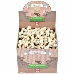 FERRIBIELLA Boîte à Os à Noeuds Blanche Pour Chiens