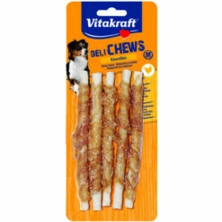 VITAKRAFT Bâtonnets à Mâcher Au Poulet Deli Chews 5 Bâtonnets Pour Moyen Et Grand Chien Taille M