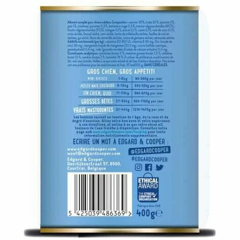EDGARD & COOPER Patee Pour Chien Saumon Truite Chien 400gr 5 EDGARD & COOPER Patee Pour Chien Saumon Truite Chien 400gr – Image 3