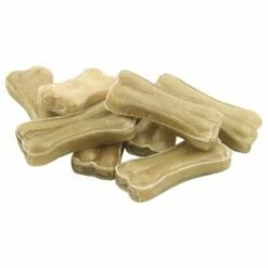 Paris Prix - Lot De 8 Os à Mâcher "peau De Vache" 5cm Beige
