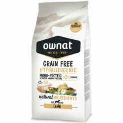Croquettes Ownat Grain Free Hypoallergenic Adulte Agneau Sans Céréales Pour Chien Adulte Sac 3 Kg