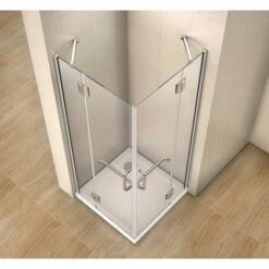 AICA SANITAIRE 80x80x190cm Cabine De Douche à Charniére Porte De Douche Paroi De Douche Accès D'angle Verre Anticalcaire -Alimentation Pour Chien Boutique 4011766 3