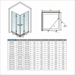 AICA SANITAIRE 80x80x190cm Cabine De Douche à Charniére Porte De Douche Paroi De Douche Accès D'angle Verre Anticalcaire -Alimentation Pour Chien Boutique 4011766 5