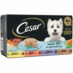 CESAR 24 Barquettes En Gelée 4 Variétés Pour Chien Senior 150g (6x4) -Alimentation Pour Chien Boutique 40983130 3