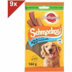 Pedigree Schmackos Recompenses Au Poisson Pour Chien 9x20pc