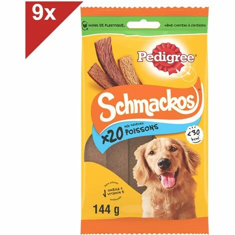 Pedigree Schmackos Recompenses Au Poisson Pour Chien 9x20pc 3 Pedigree Schmackos Recompenses Au Poisson Pour Chien 9x20pc