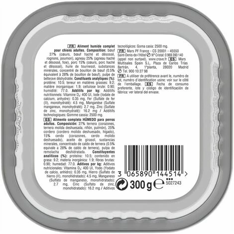 CRAVE Barquettes En Terrine à L'agneau & Au Boeuf Pour Chien 10x300g 4 CRAVE Barquettes En Terrine à L'agneau & Au Boeuf Pour Chien 10x300g – Image 2