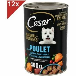 CESAR Natural Goodness Boîtes Riches En Poulet Sans Céréales Pour Chien 12x400g