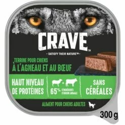 CRAVE Barquettes En Terrine à L'agneau & Au Boeuf Pour Chien 5x300g -Alimentation Pour Chien Boutique 41862827 5