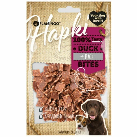 Friandise Morceaux De Canard Hapki BBQ Pour Chien 85 G Sans Gluten. - Flamingo Pet Products 5 Friandise Morceaux De Canard Hapki BBQ Pour Chien 85 G Sans Gluten. - Flamingo Pet Products – Image 3