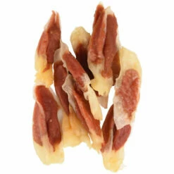 Friandise Lamelles De Lapin Enveloppé De Canard Hapki BBQ Pour Chien 85 G Sans Gluten - Flamingo Pet Products