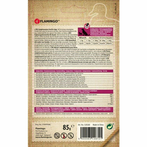 Friandise Pièces Canard Hapki BBQ Pour Chien 85 G Sans Gluten - Flamingo Pet Products 6 Friandise Pièces Canard Hapki BBQ Pour Chien 85 G Sans Gluten - Flamingo Pet Products – Image 4