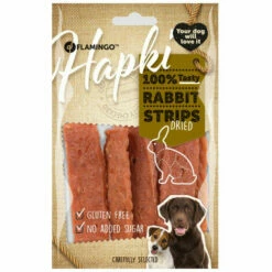 Friandise Lamelles De Lapin Hapki BBQ Pour Chien 85 G Sans Gluten - Flamingo Pet Products -Alimentation Pour Chien Boutique 51741703 3