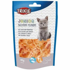 Friandise Junior Salmon Clouds Saumon Et Poulet Pour Chat, Poids: 40 G - Trixie
