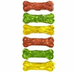 FERRIBIELLA Petits Os De Peau De Vache Colorés De 5 Cm Pour Chiens