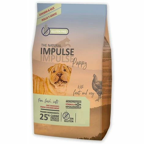 NATURAL IMPULSE Nourriture Que Pour Les Chiots Naturels Pimpules Chiot Chiot / Junior - SACO 3 Kg 3 NATURAL IMPULSE Nourriture Que Pour Les Chiots Naturels Pimpules Chiot Chiot / Junior - SACO 3 Kg