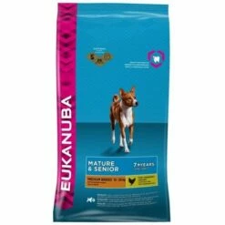 EUKANUBA CROQUETTES AU POULET - RACE MOYENNE - 3KG - POUR CHIEN MATURE SENIOR 22280907