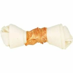 TRIXIE Denta Fun Knotted Chicken Chewing Bone, 15 Cm, 70 G