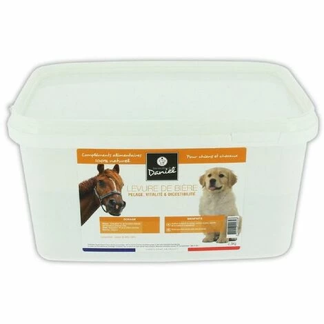 LES RECETTES DE DANIEL Levure De Biere Compatible Avec Chiens Chats Chevaux Furets - Seau De 2.5Kg 3 LES RECETTES DE DANIEL Levure De Biere Compatible Avec Chiens Chats Chevaux Furets - Seau De 2.5Kg