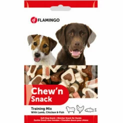FLAMINGO Chew N Snack Poulet Boeuf Et Saumon Mix Soft - 1 Sachet 150 G