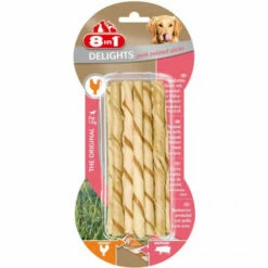 8IN1 Sticks à Mâcher Delights Twisted 8 In 1 Lot De 10 Pièces Saveur Porc